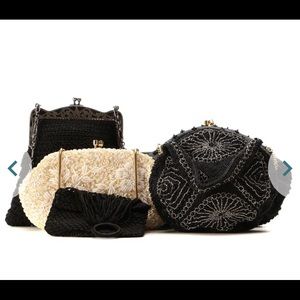 A collection of kisslock and vintage evening bags